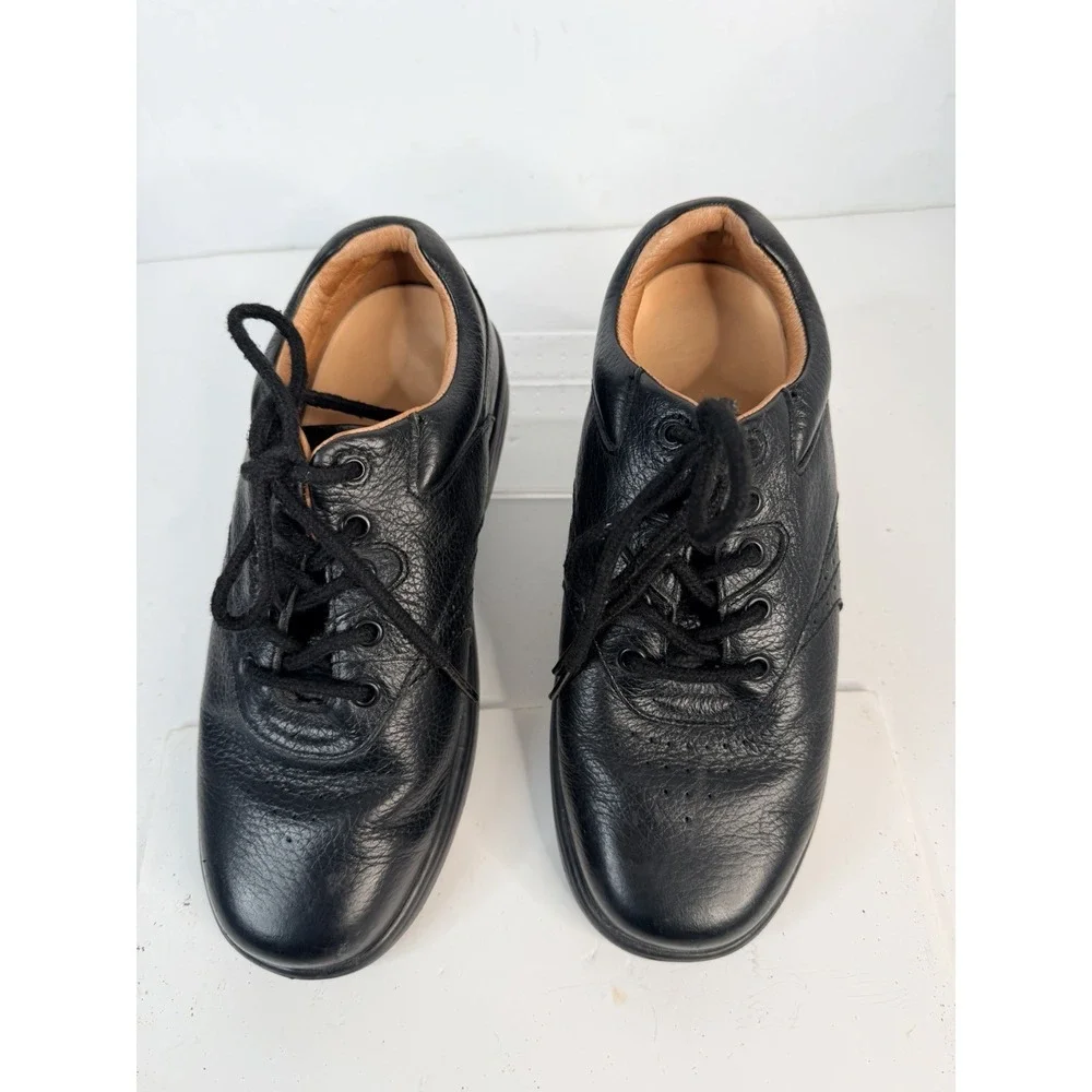 Dr. Comfort Lindsey Black Leather Lace Up Comfort Shoes Womens 6.5W Wide - Picture 9 of 12